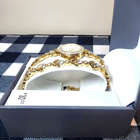 ARMITRON Genuine Crystal Accented Watch and Bracelet Set main image 6